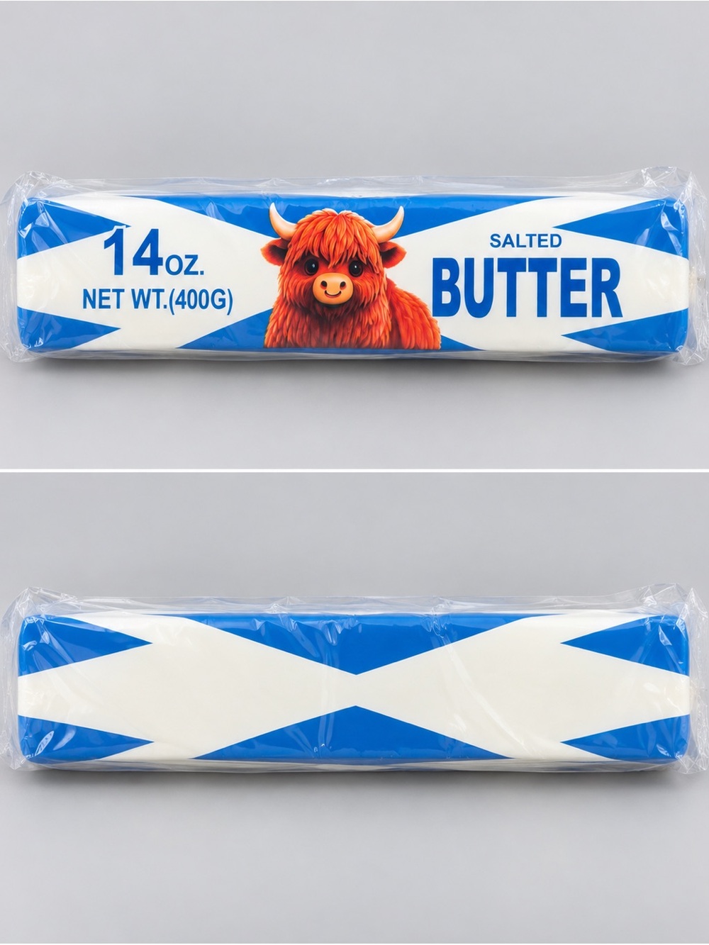 Salted Butter Stick with Blue & White Packaging